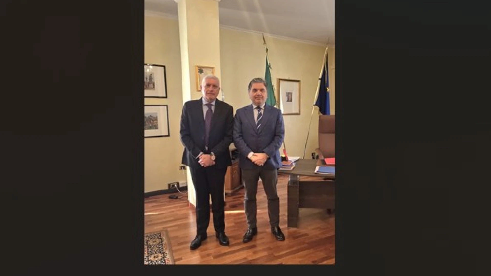 Isernia: il Prefetto Montella incontra il nuovo Questore di Isernia Luigi Peluso.